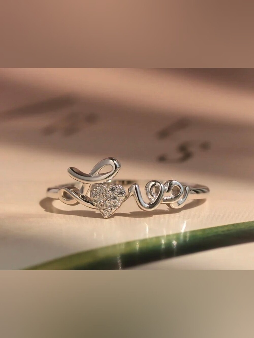 $8 Each Or Bundle 5/$20 Sterling Silver Heart 'Love' Script Ring